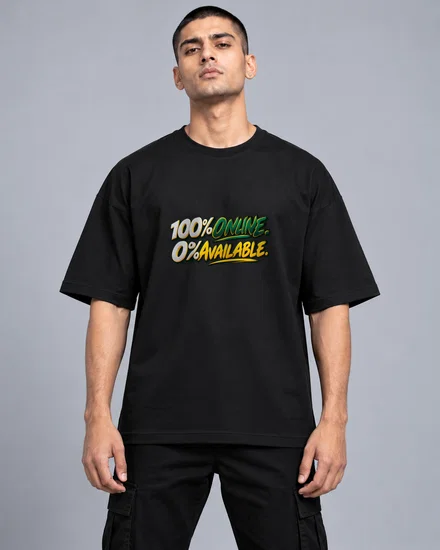 100% Online. 0% Available printed T-shirt for men and women