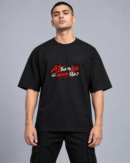 AI Took My Job. Then Hired Me To Edit It printed T-shirt for men and women