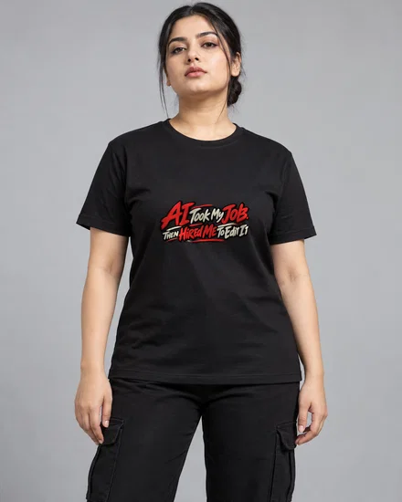 AI Took My Job. Then Hired Me To Edit It printed T-shirt for women