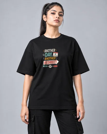 Another Day, Another Redirect printed T-shirt for men and women