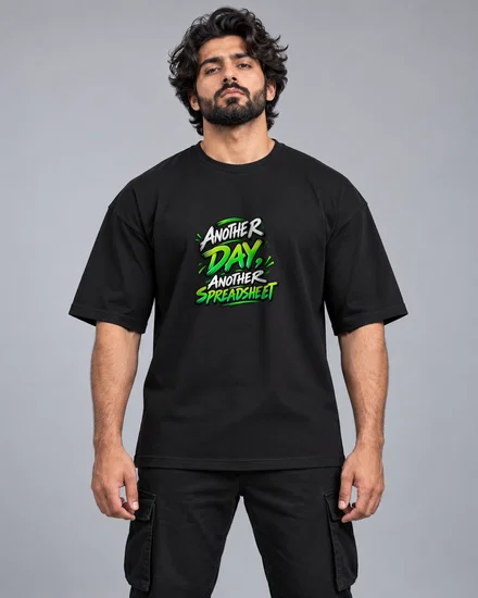 Another Day, Another Spreadsheet printed T-shirt for men and women