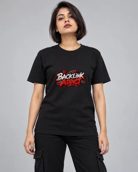 Backlink Addict printed T-shirt for women