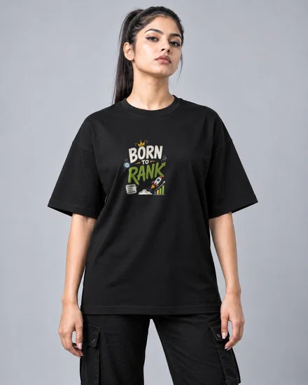 Born to Rank printed T-shirt for men and women