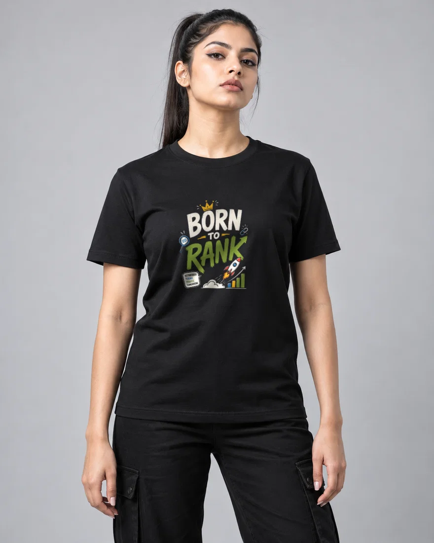 Born to Rank printed T-shirt, black
