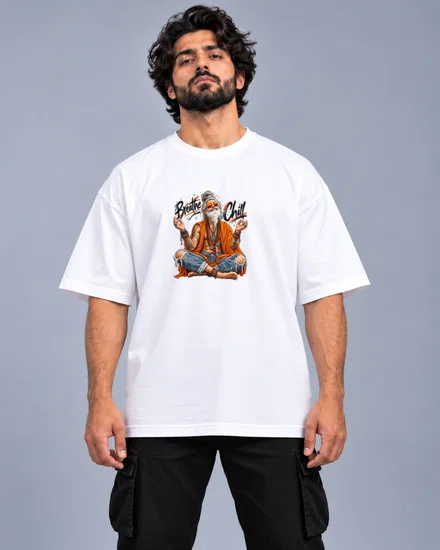 Breathe Chill Sadhu In Shades printed T-shirt for men and women
