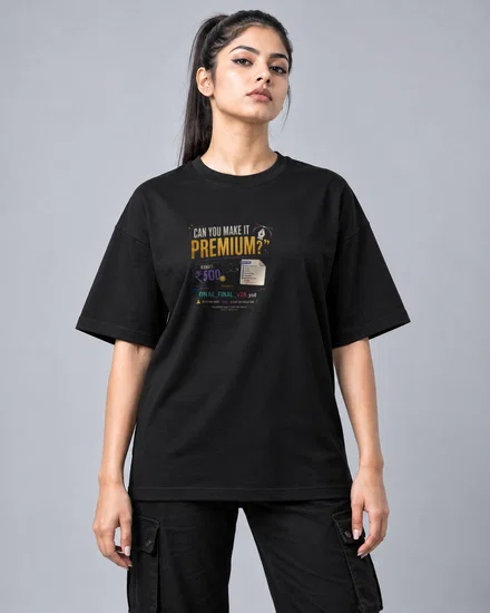 Can you make it premium Budget ₹500 printed T-shirt for men and women