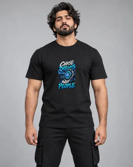 Chase Dreams Not People printed T-shirt for men