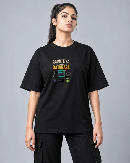 Committed to the database printed T-shirt for men and women