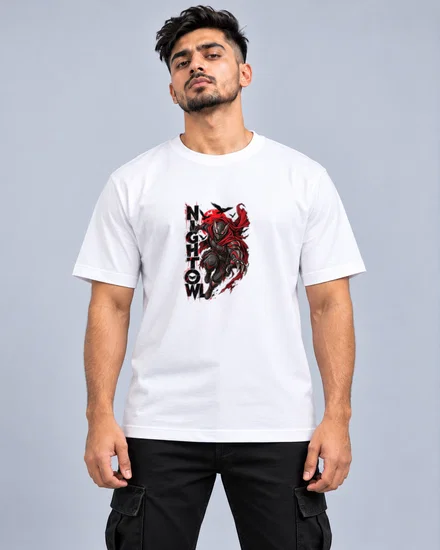 Crimson Night Owl Vigilante printed T-shirt for men
