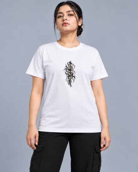 Cursed Red-Eyed Wrapped Dagger printed T-shirt for women