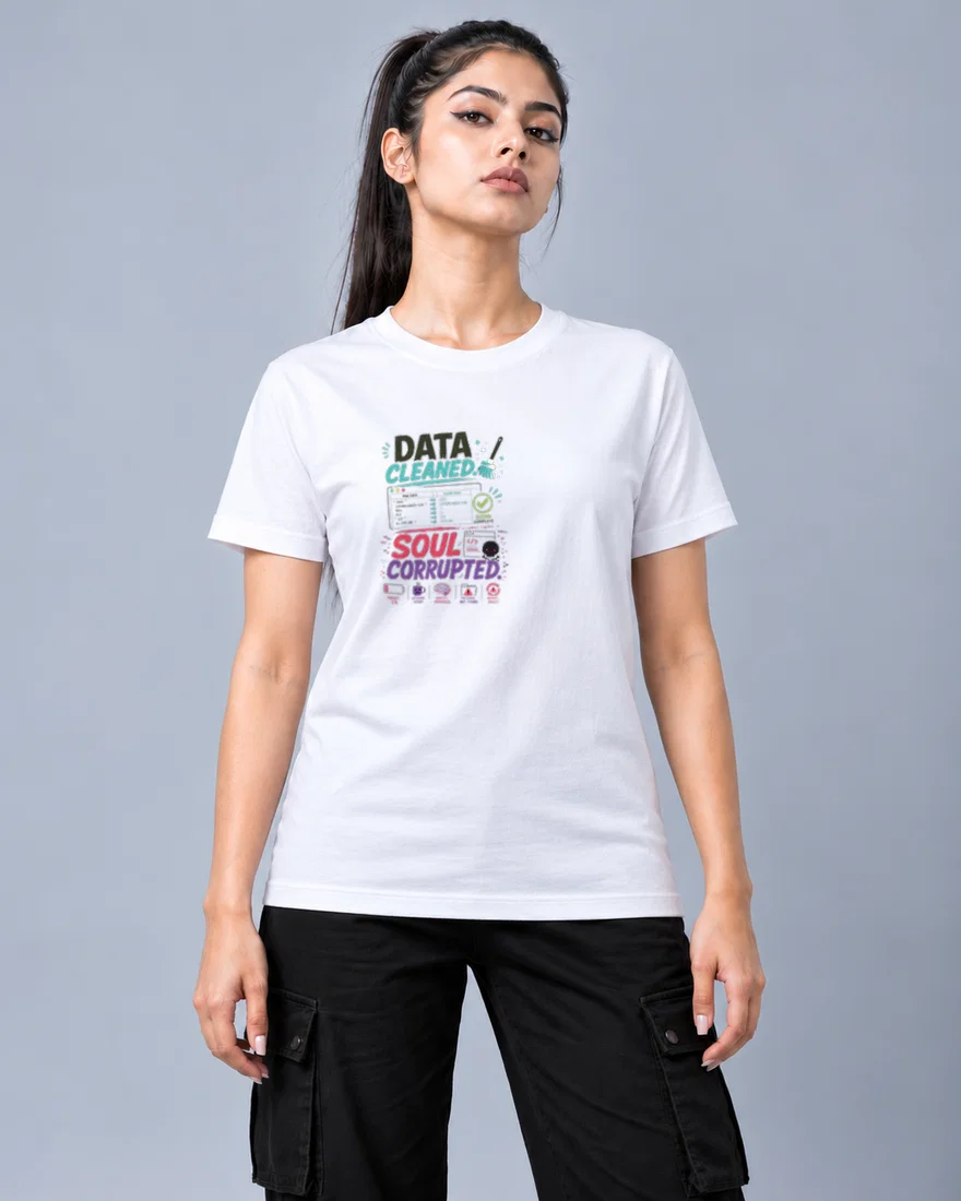 Data Cleaned printed T-shirt, white