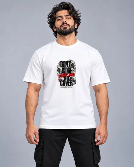 Dont Judge the Cover printed T-shirt for men