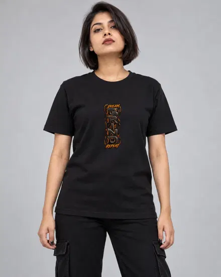 Dream Grind Repeat printed T-shirt for men and women