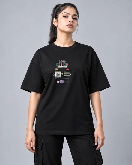 Good Design Takes Time printed T-shirt for men and women