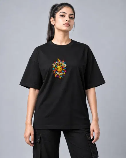 Good Vibes Sunshine printed T-shirt for men and women