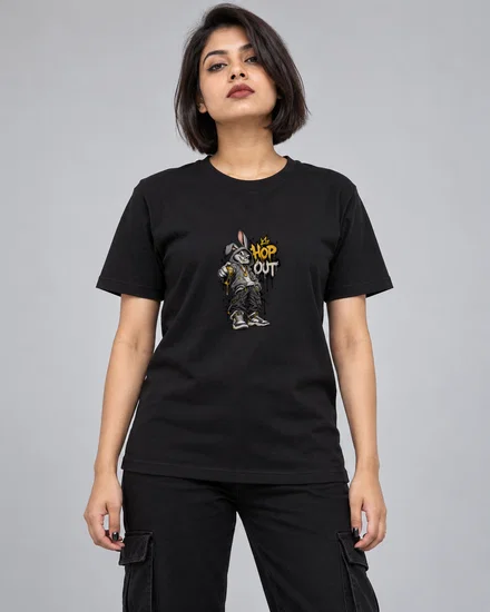 Graffiti Hare - Hop Out printed T-shirt for women