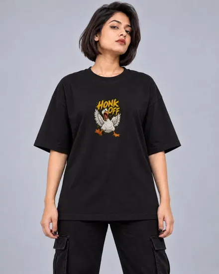 Honk Off Angry Goose printed T-shirt for men and women