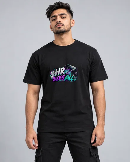 HR Sees All printed T-shirt for men