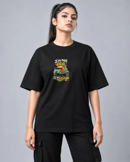 Im Vintage Mint Scooter printed T-shirt for men and women