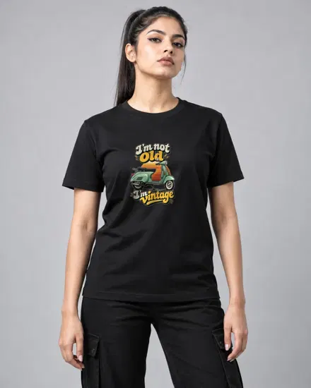Im Vintage Mint Scooter printed T-shirt for men and women
