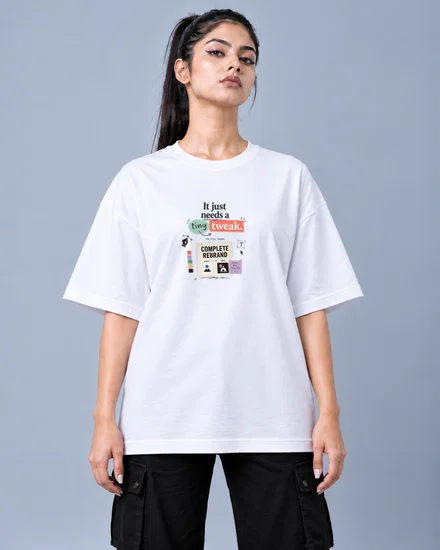It just needs a tiny tweak. The tiny tweak complete rebrand printed T-shirt for men and women