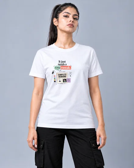 It just needs a tiny tweak. The tiny tweak complete rebrand printed T-shirt for men and women