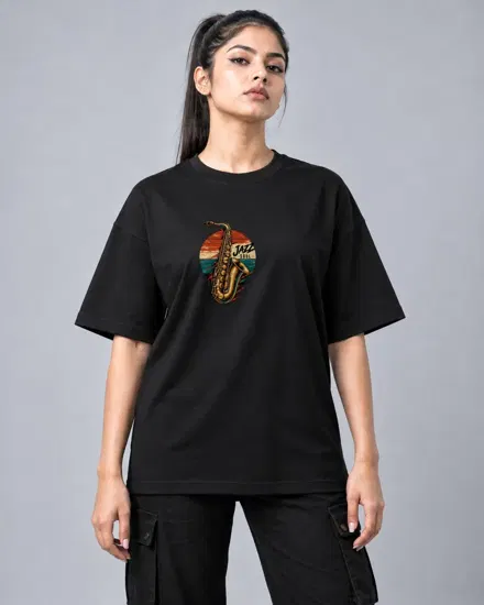 Jazz Soul Saxophone printed T-shirt for men and women