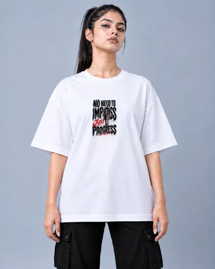 Just Progress Boxer printed T-shirt for men and women