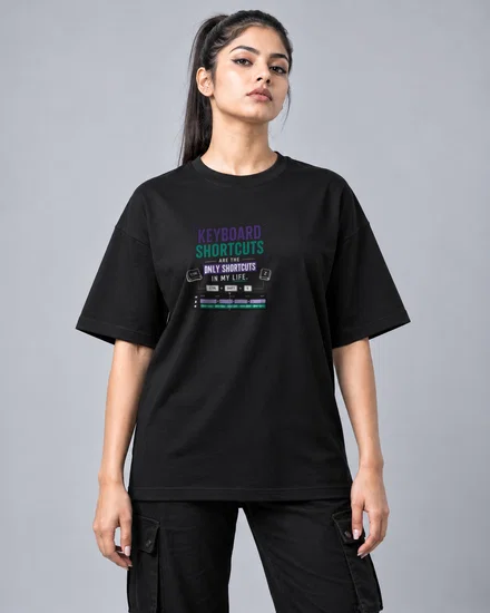 Keyboard shortcuts are the only shortcuts in my life printed T-shirt for men and women