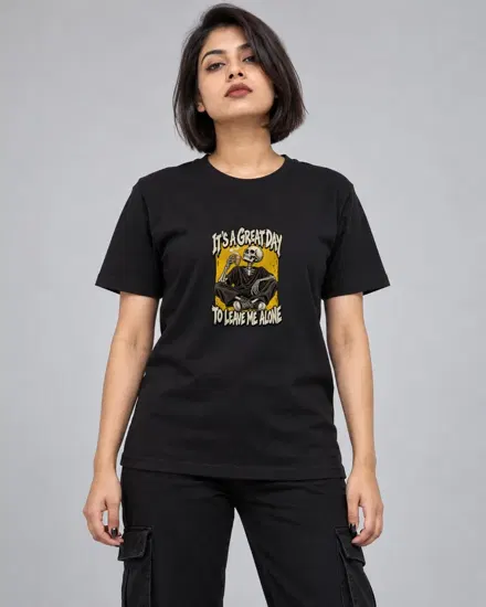 Leave Me Alone Chai Skeleton printed T-shirt for men and women