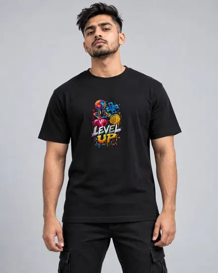 Level Up Arcade printed T-shirt for men