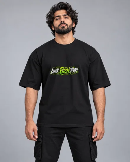 Link. Pitch. Pray printed T-shirt for men and women