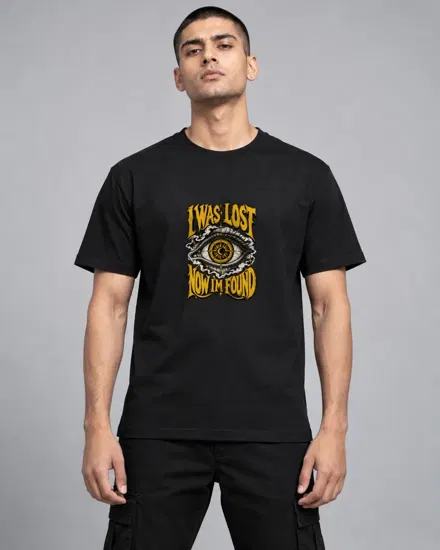 Lost and Found Compass Eye printed T-shirt for men