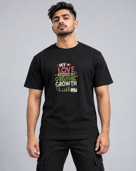 My Love Language Is Organic Growth printed T-shirt for men