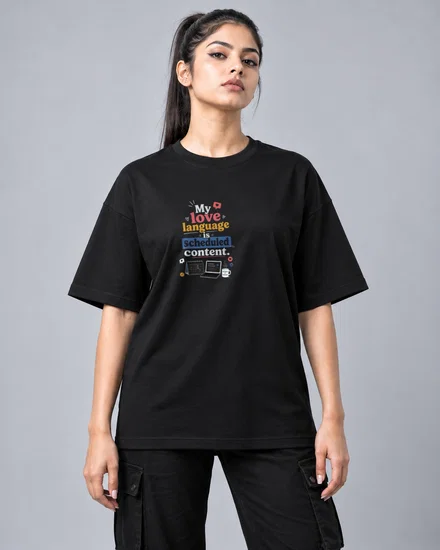 My love language is scheduled content printed T-shirt for men and women