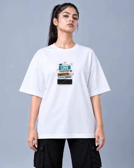 My love language is smooth easing curves printed T-shirt for men and women