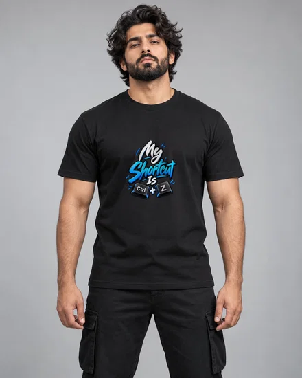 My Shortcut Is Ctrl Z printed T-shirt for men