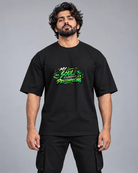 My Soul Is Currently Precomposing printed T-shirt for men and women