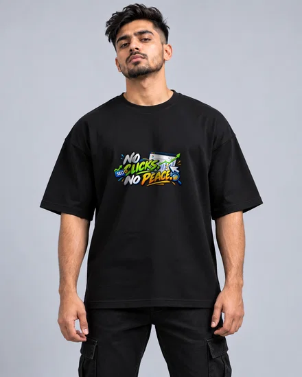 No Clicks, No Peace printed T-shirt for men and women
