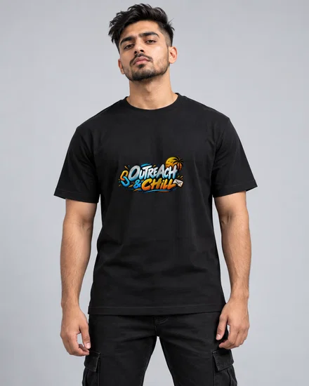 Outreach & Chill printed T-shirt for men and women