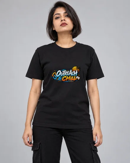 Outreach & Chill printed T-shirt for women