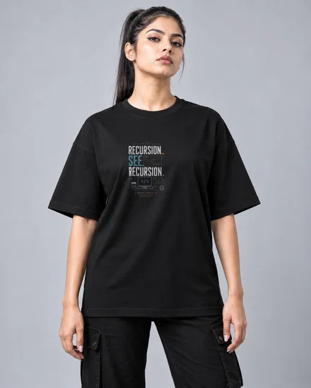 Recursion see recursion printed T-shirt for men and women