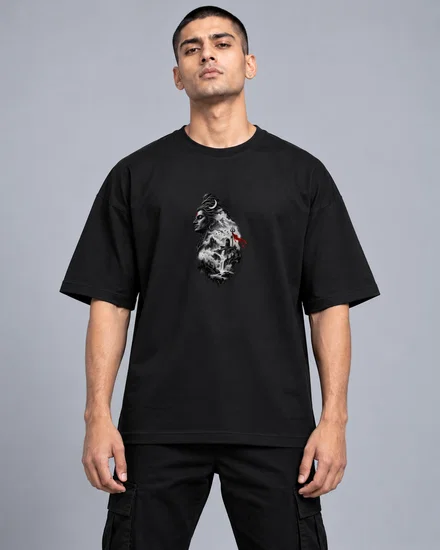 Shiva Kailash Mountain Silhouette printed T-shirt for men and women
