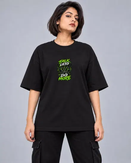 Talk Less Do More Panther printed T-shirt for men and women