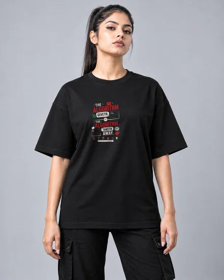 The algorithm giveth. The algorithm taketh away printed T-shirt for men and women