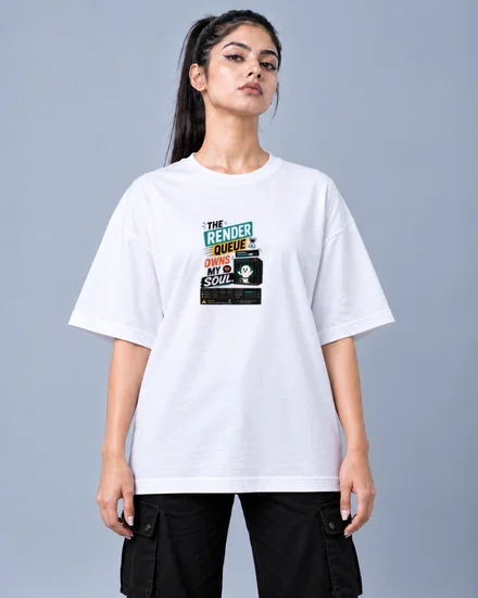 The render queue owns my soul printed T-shirt for men and women