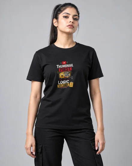 Thumbnail first. Logic second printed T-shirt for men and women