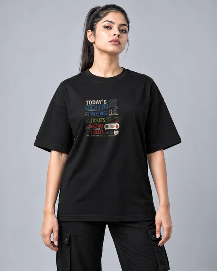 Today's schedule meetings, tickets, meetings about tickets printed T-shirt for men and women
