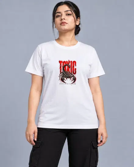Toxic Scorpion printed T-shirt for men and women