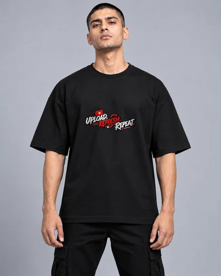 Upload. Refresh. Repeat printed T-shirt for men and women